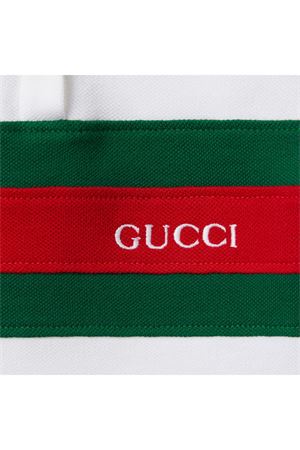 abito in cotone bianco GUCCI KIDS | 808694XJGZ19250